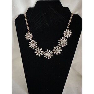J. Crew Statement Crystal Flower Necklace